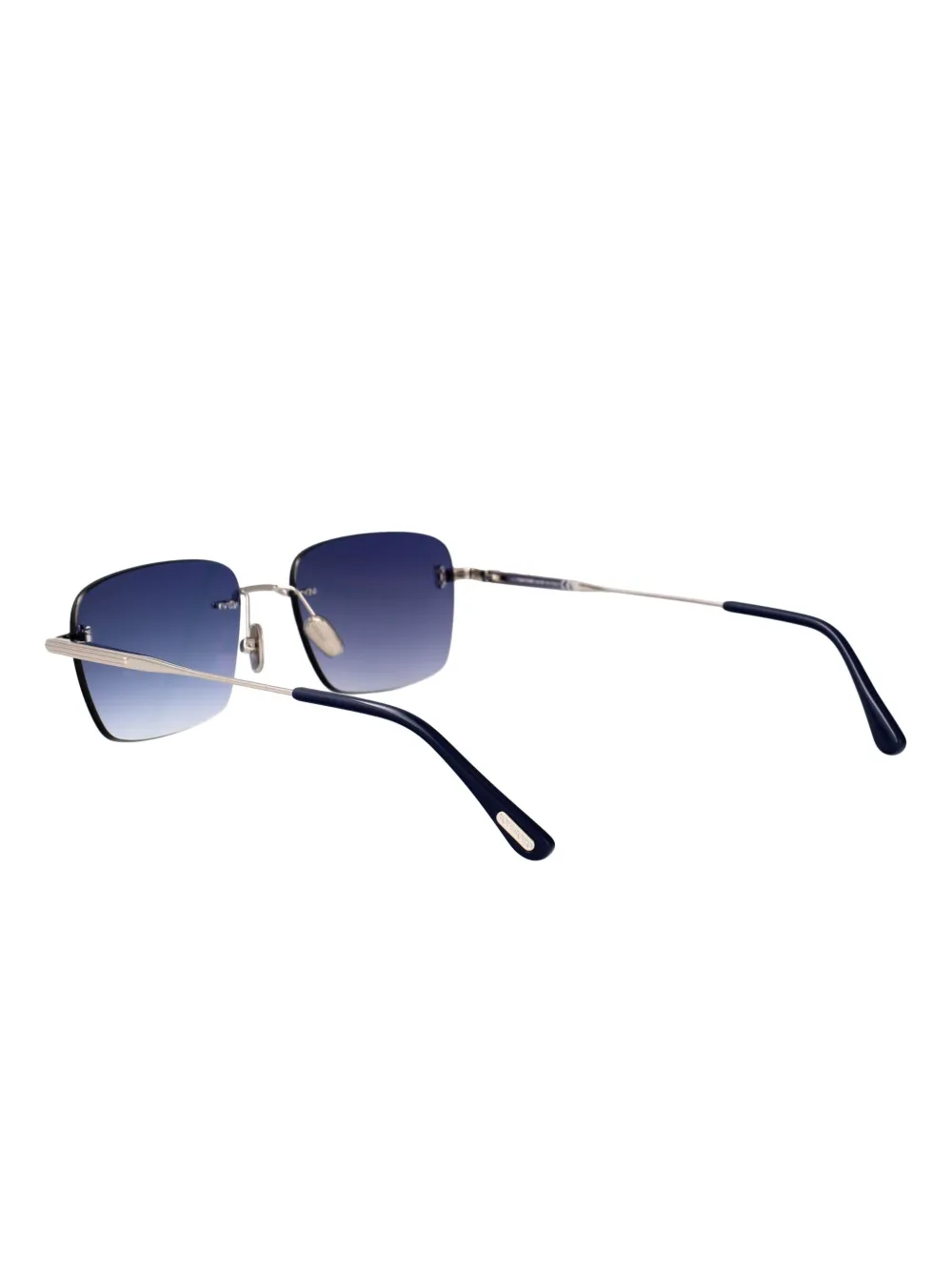TOM FORD Eyewear Jake zonnebril met rechthoekig montuur Zilver