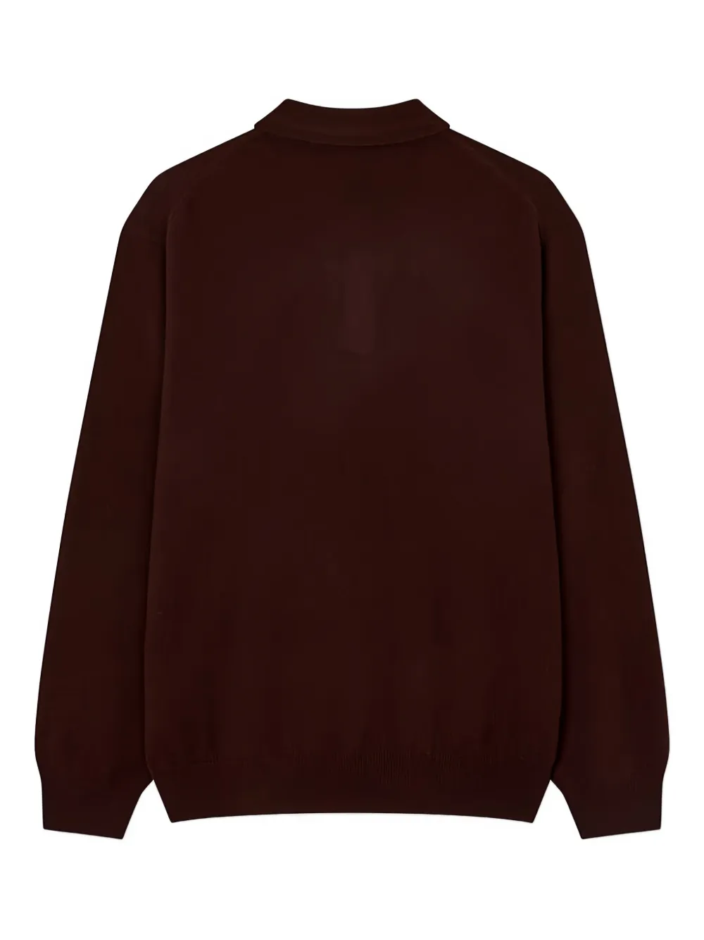 Man On The Boon. Gebreid poloshirt - Bruin