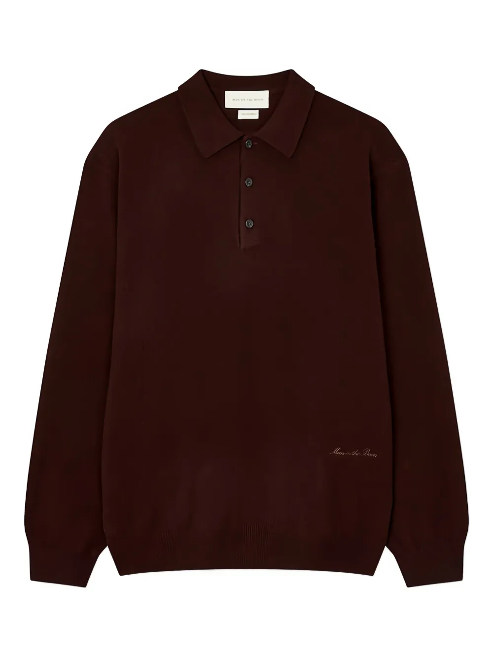 Man On The Boon. knitted polo shirt - ブラウン