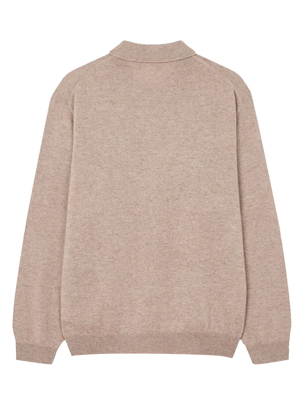 Man On The Boon. Gebreid poloshirt - Beige