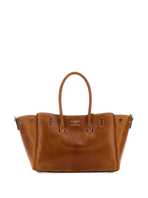 Balenciaga ブラウンレザー ハンドバッグ 32654839_62901960_600.jpg