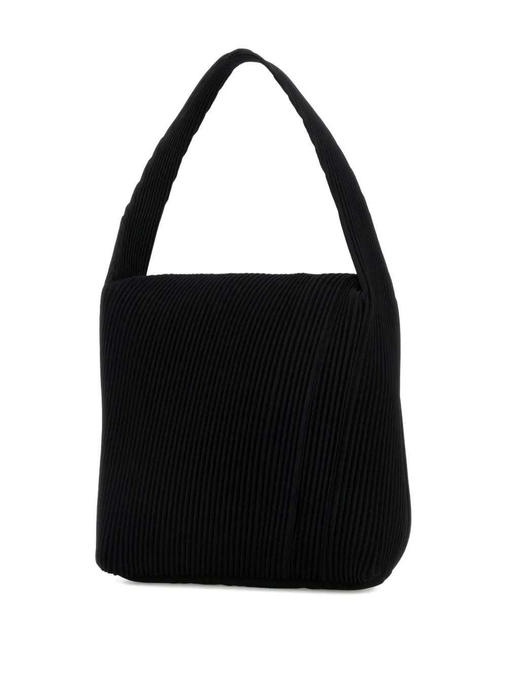 Issey Miyake Textured Shoulder Bag Top Handle In Black