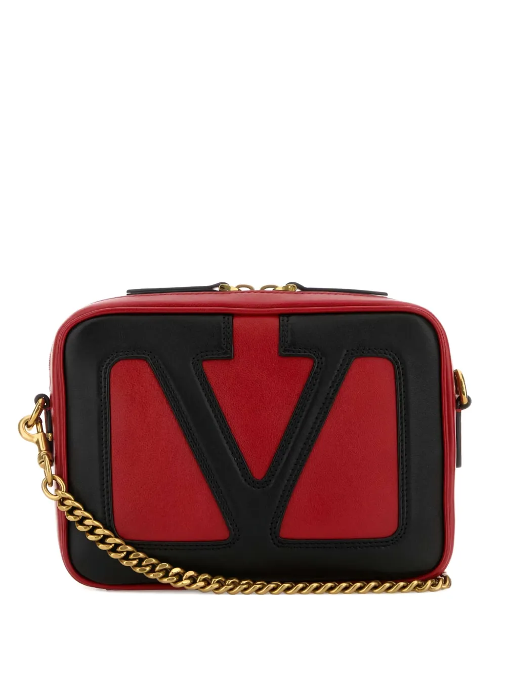 Valentino Garavani appliqué chain cross body bag - レッド
