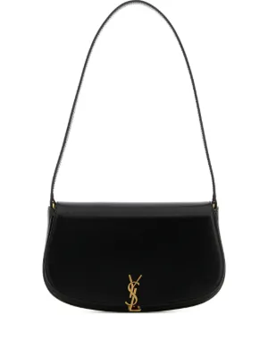 Saint Laurent Monogram Leather Shoulder Bag | Black | FARFETCH