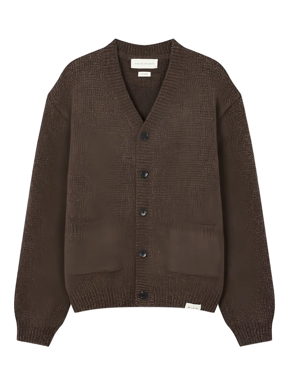 Man On The Boon. Buttoned Cardigan In Brown