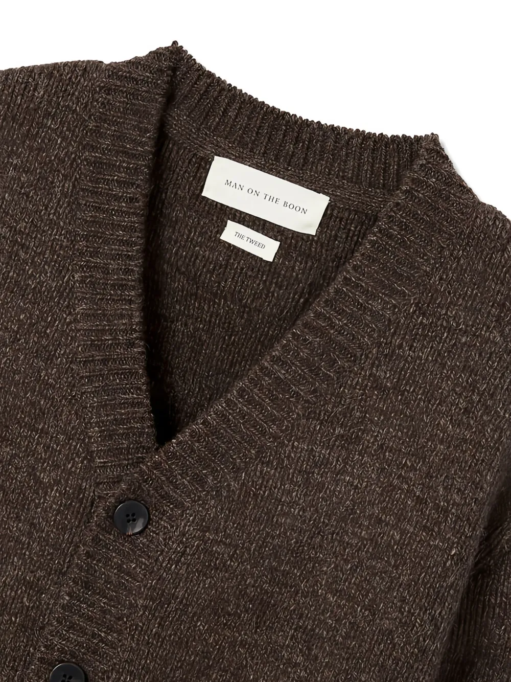 Man On The Boon. Buttoned Cardigan In Brown