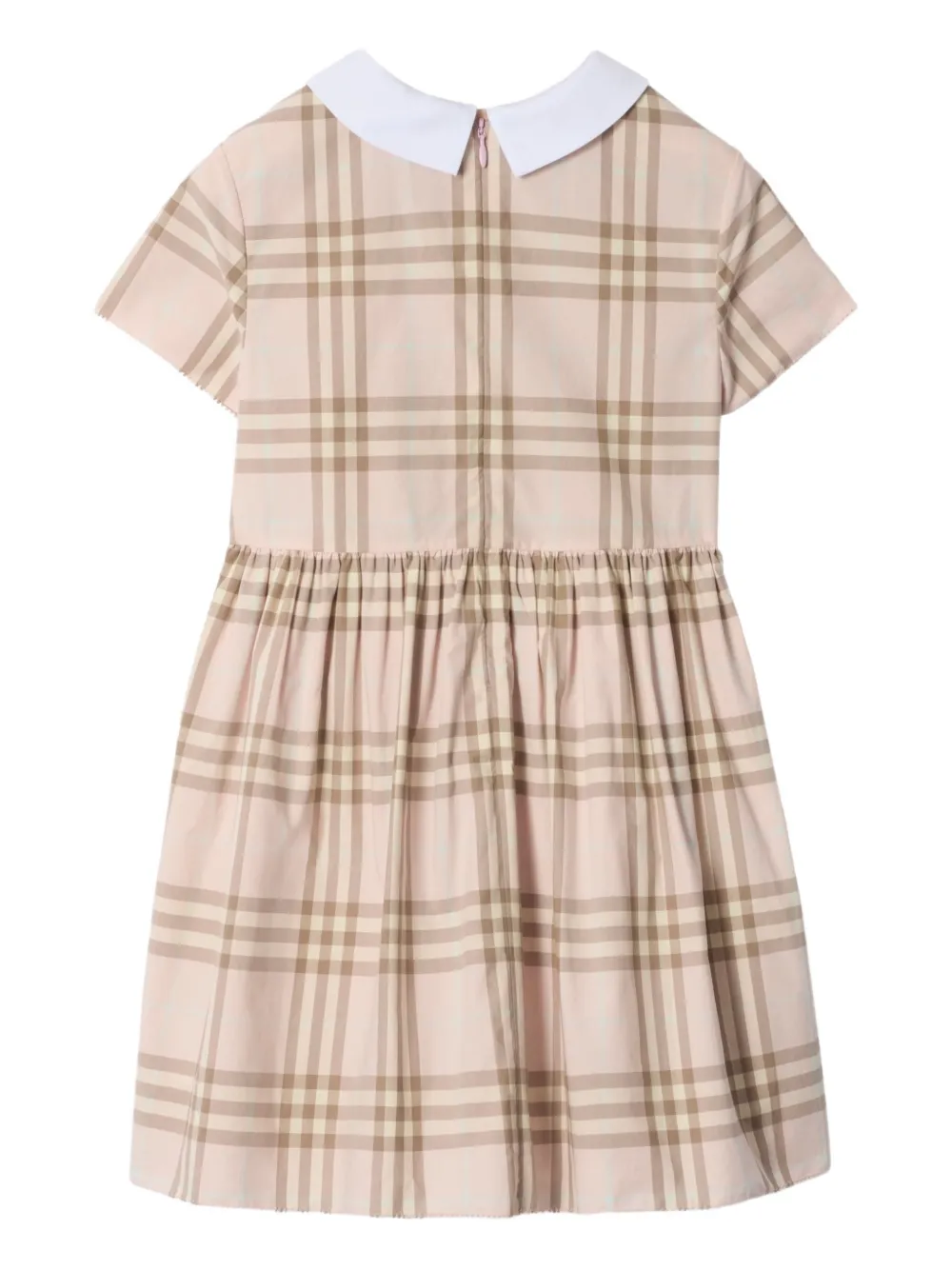 Burberry Kids Geruite jurk Beige