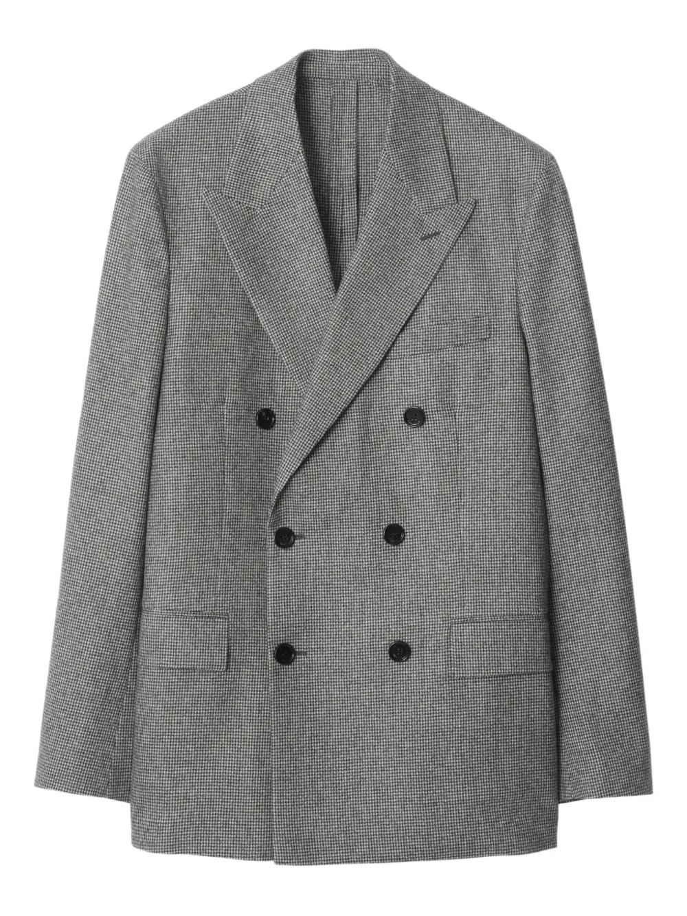 Burberry puppytooth check double-breasted jacket | gris | Image 1