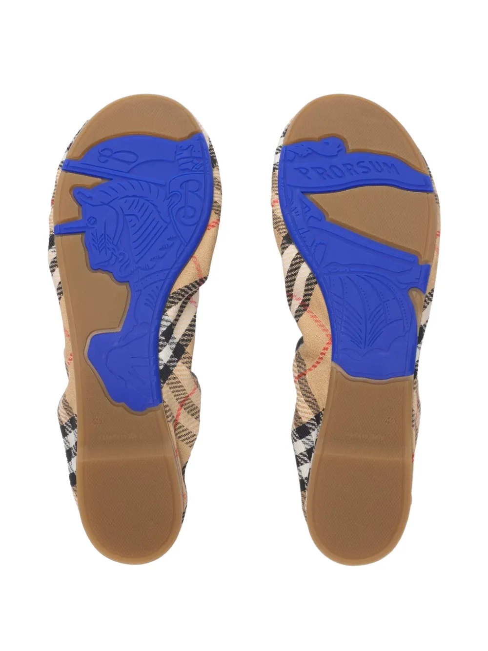 Burberry Geruite ballerina's met strik Beige