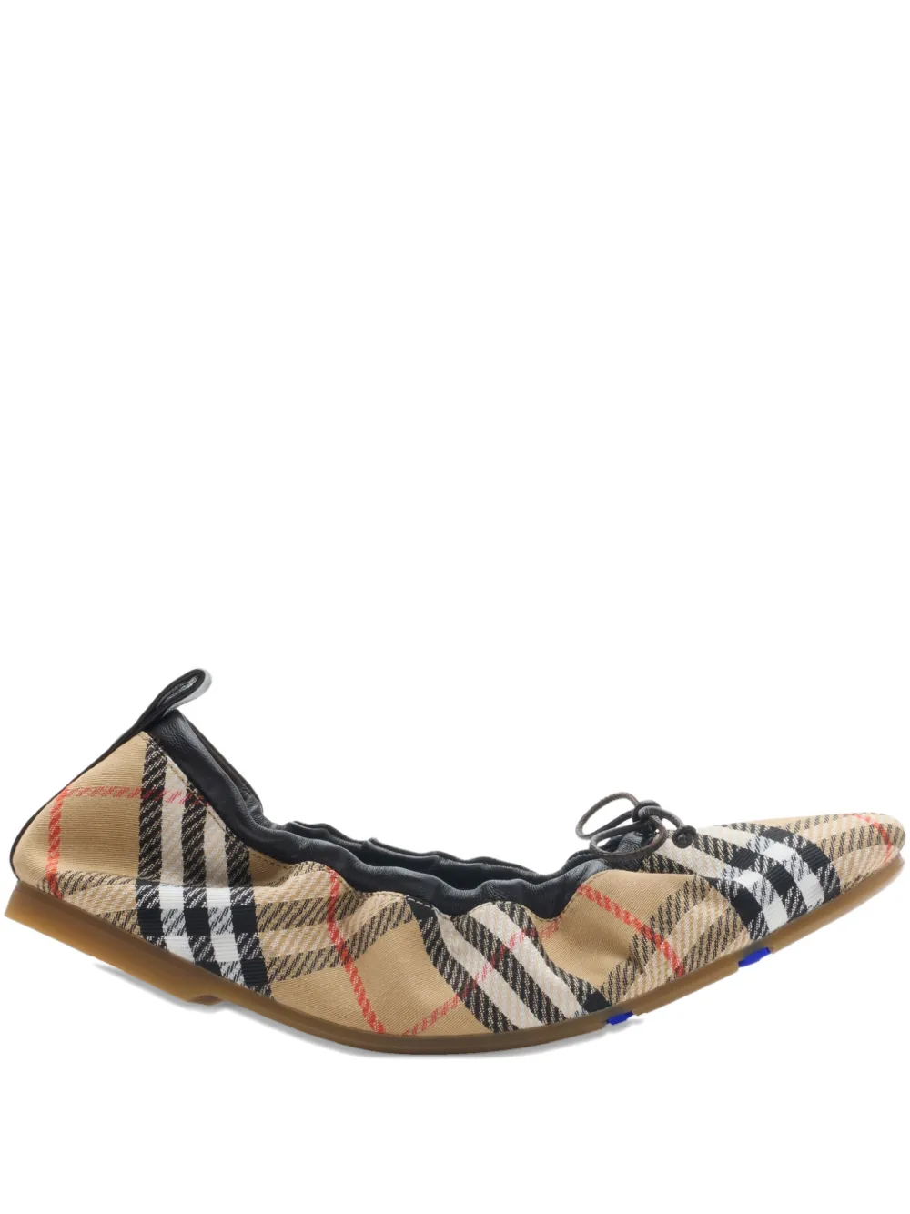 Burberry check bow ballerinas - Toni neutri