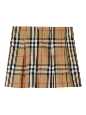 BURBERRY KIDS バーバリー キッズ チェックスカート 6y Burberry Kids チェック スカート | ニュートラル | FARFETCH JP