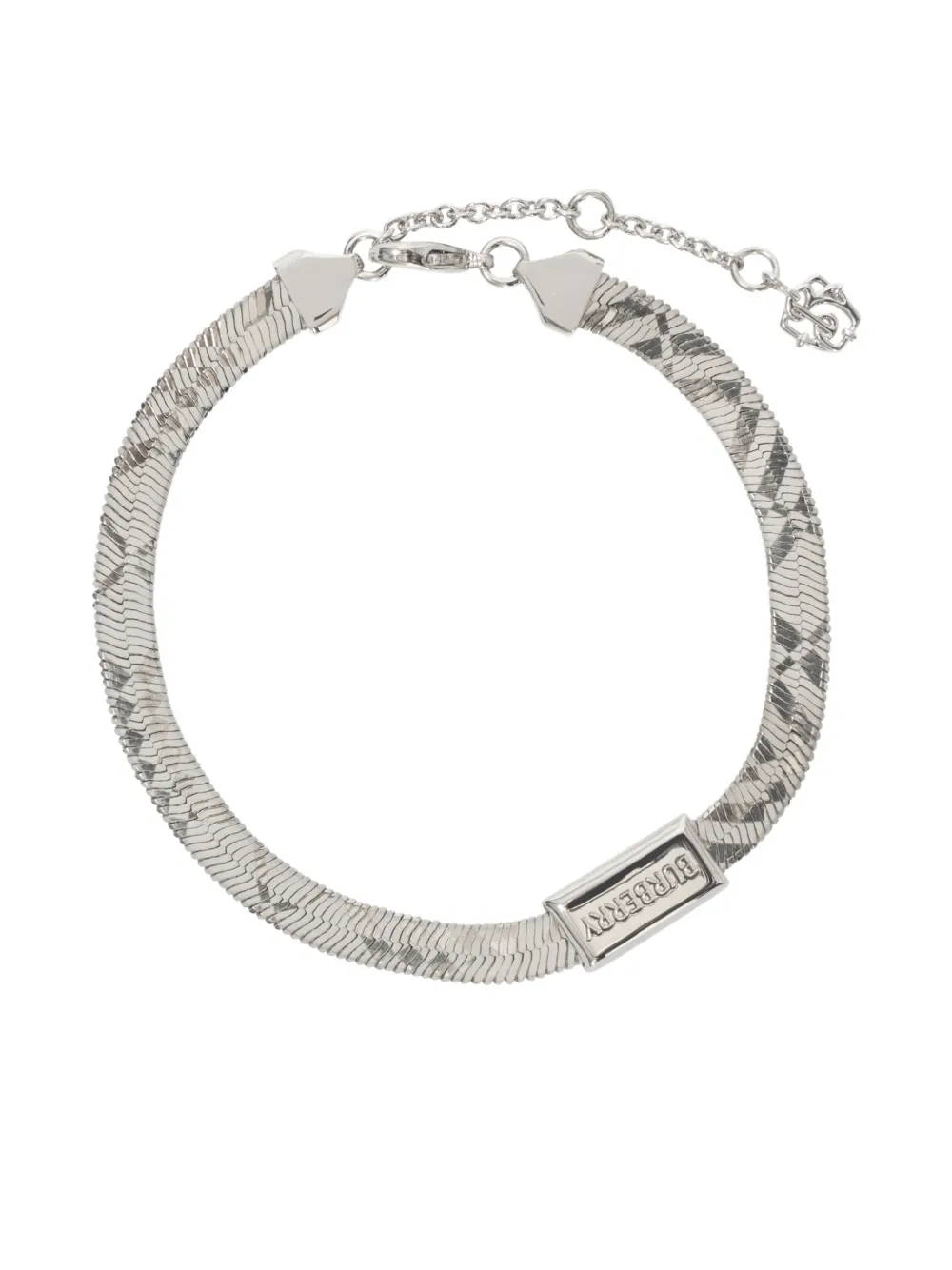 Burberry engraved check B charm bracelet | Silver | Image 1