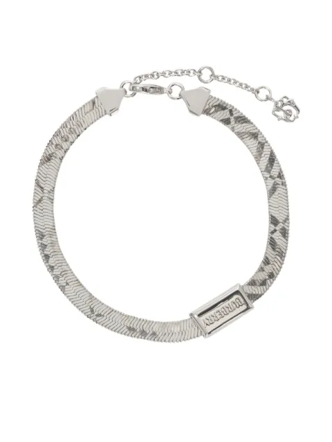 Burberry engraved check B charm bracelet