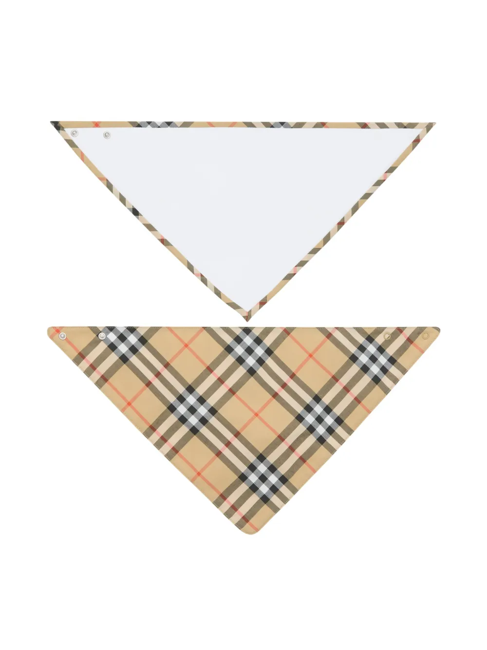 Burberry Kids Kariertes Lätzchen (2er-Set) | Nude | Image 1