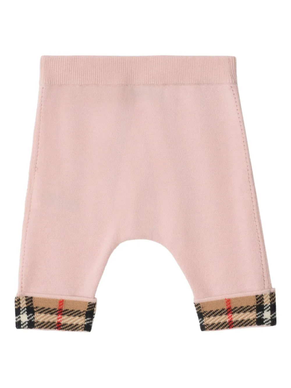 Burberry Check-trim Trouser Set In Pink