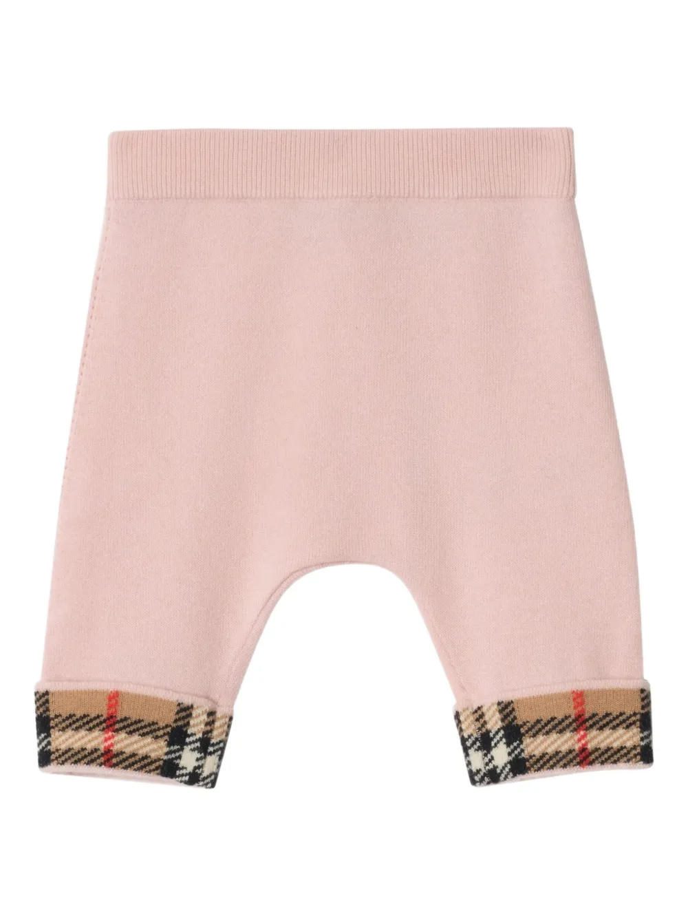 Burberry Check-trim Trouser Set In Pink