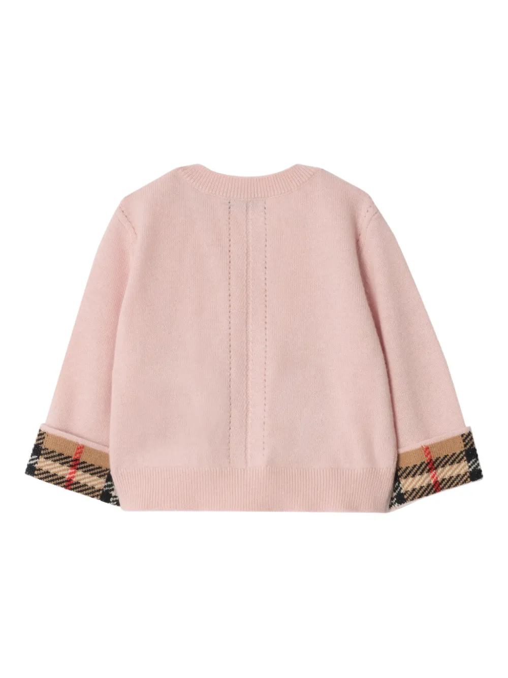 Burberry Check-trim Trouser Set In Pink