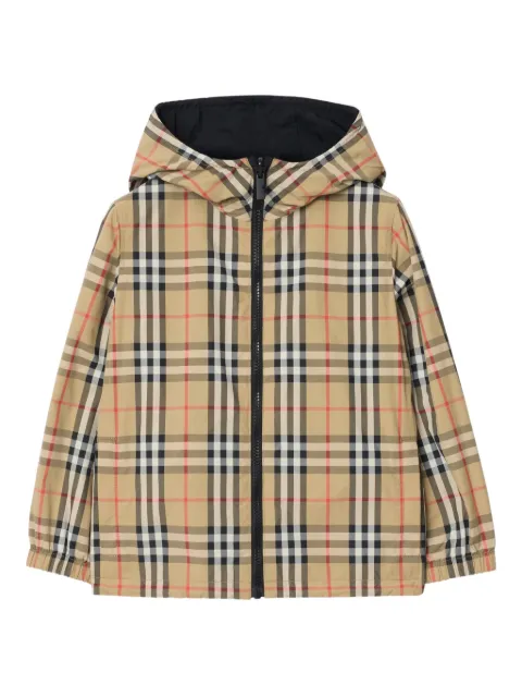 Burberry Kids reversible check-pattern hooded jacket