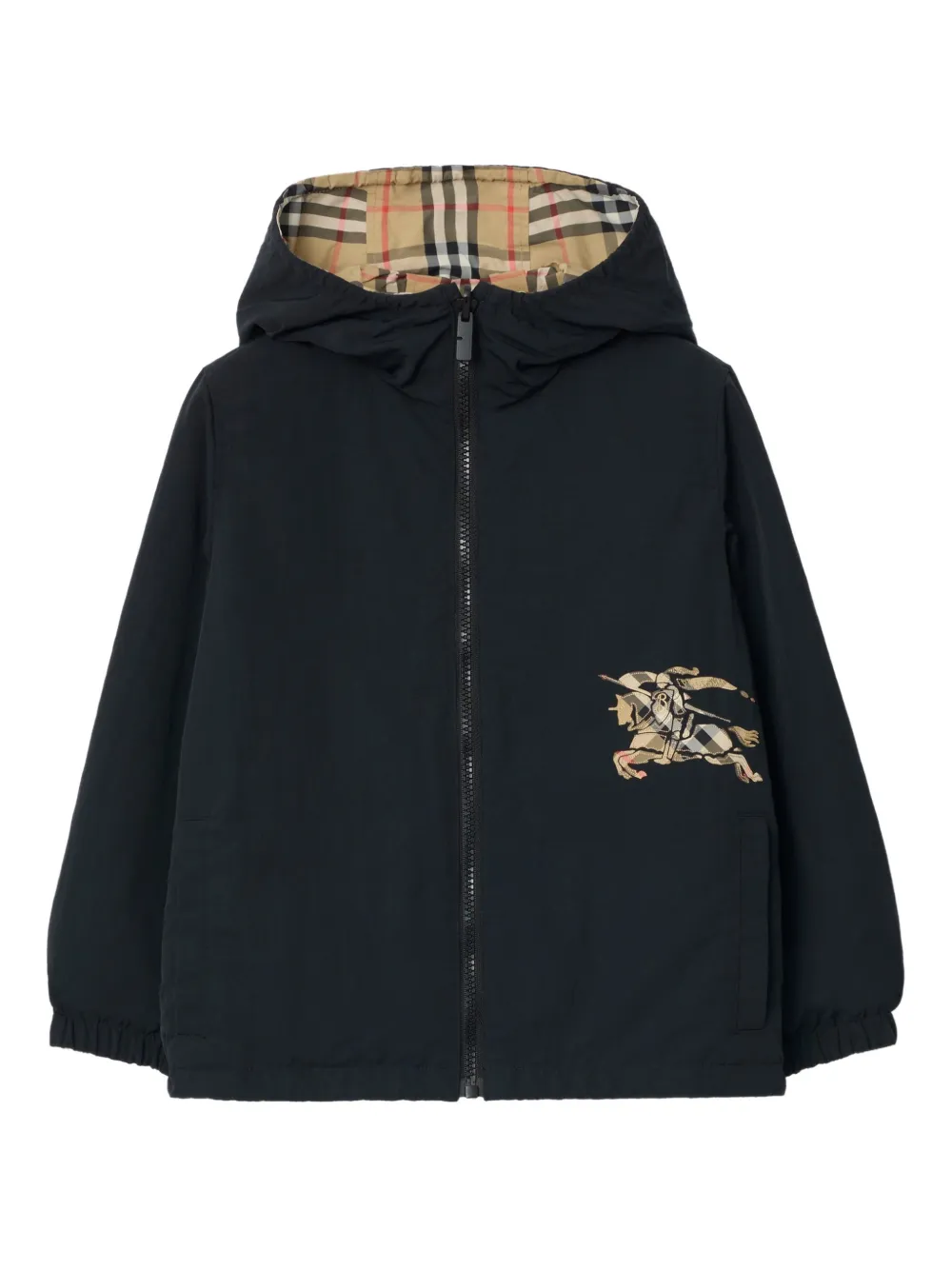 Burberry Kids reversible check-pattern hooded jacket | Teen Padded Jackets | Image 2