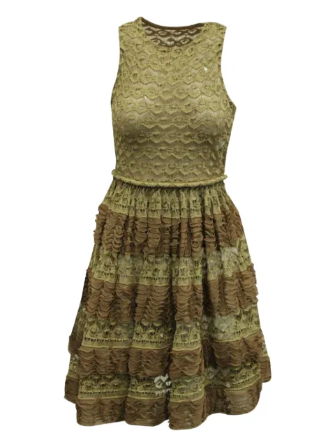 Alaïa Pre-Owned 970mm layered lace tiered dress