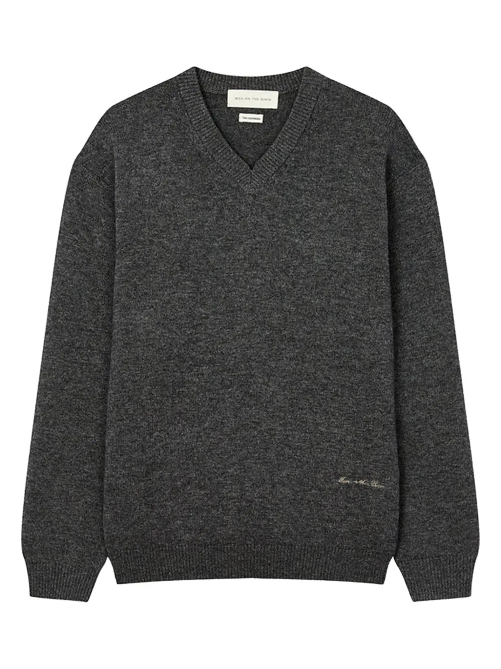 Man On The Boon. V-neck sweater | Grey | Image 1