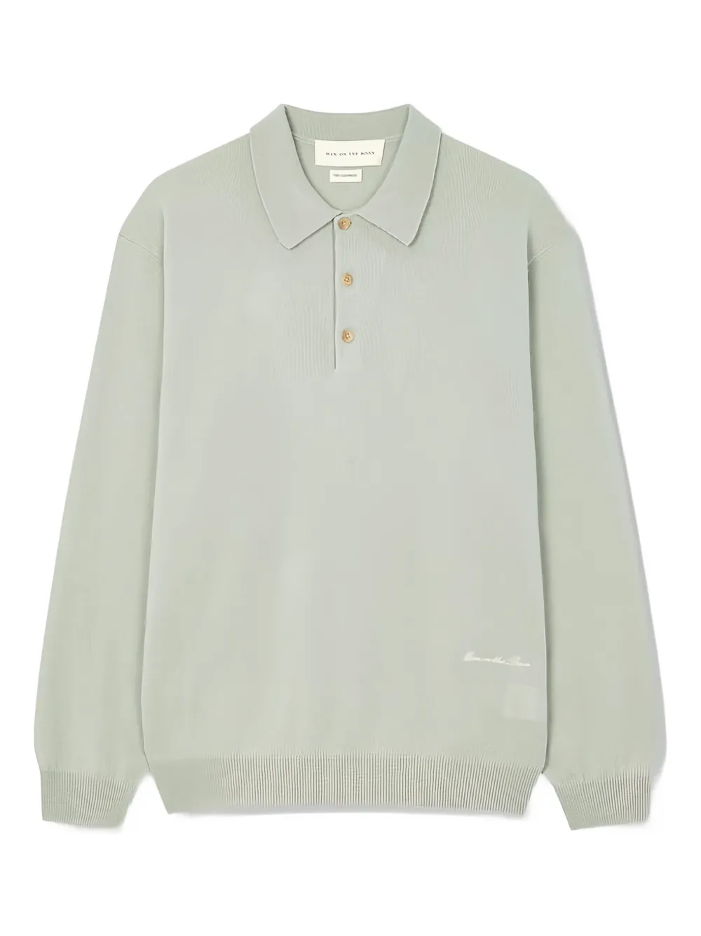 Man On The Boon. playera tipo polo tejida | verde | Image 1