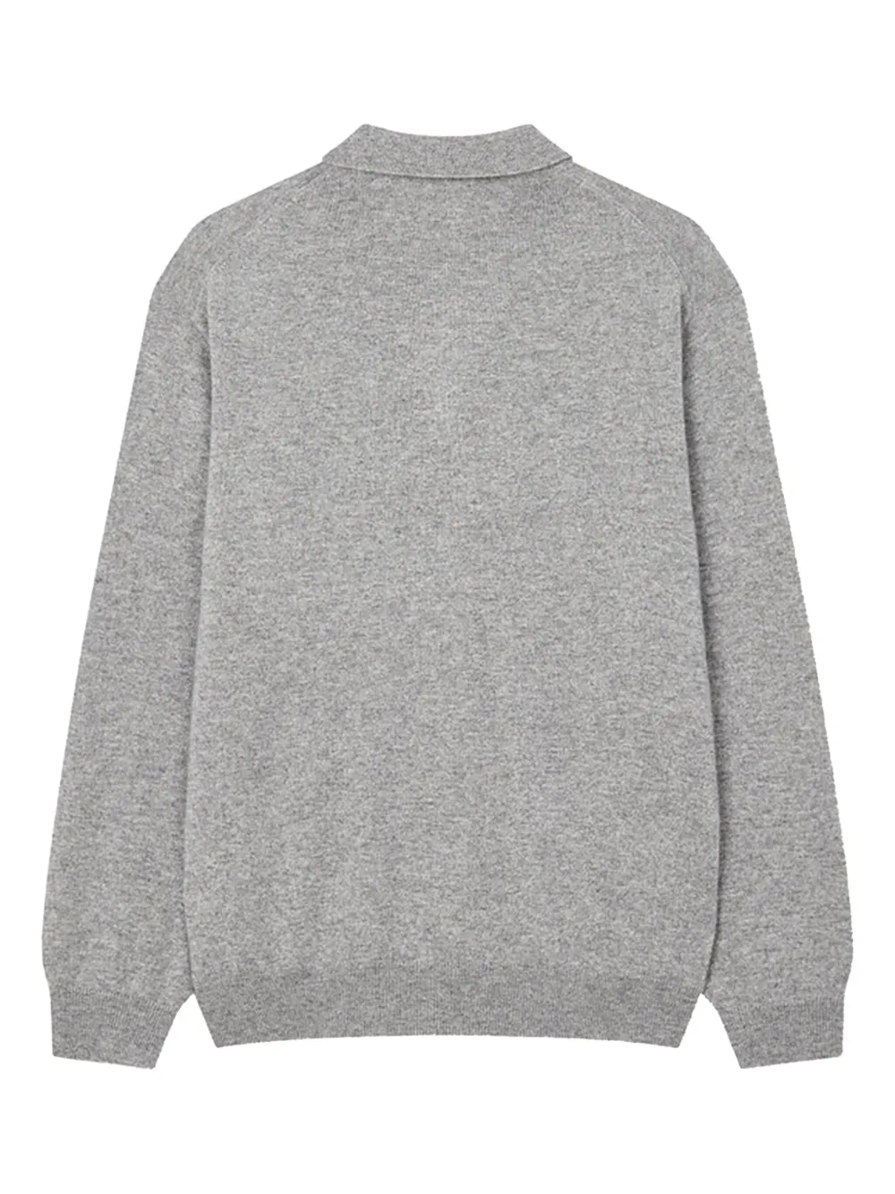 Man On The Boon. Gebreid poloshirt - Grijs