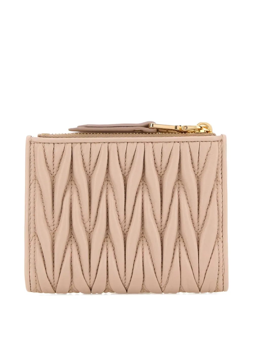 Miu Miu Leren portemonnee - Beige
