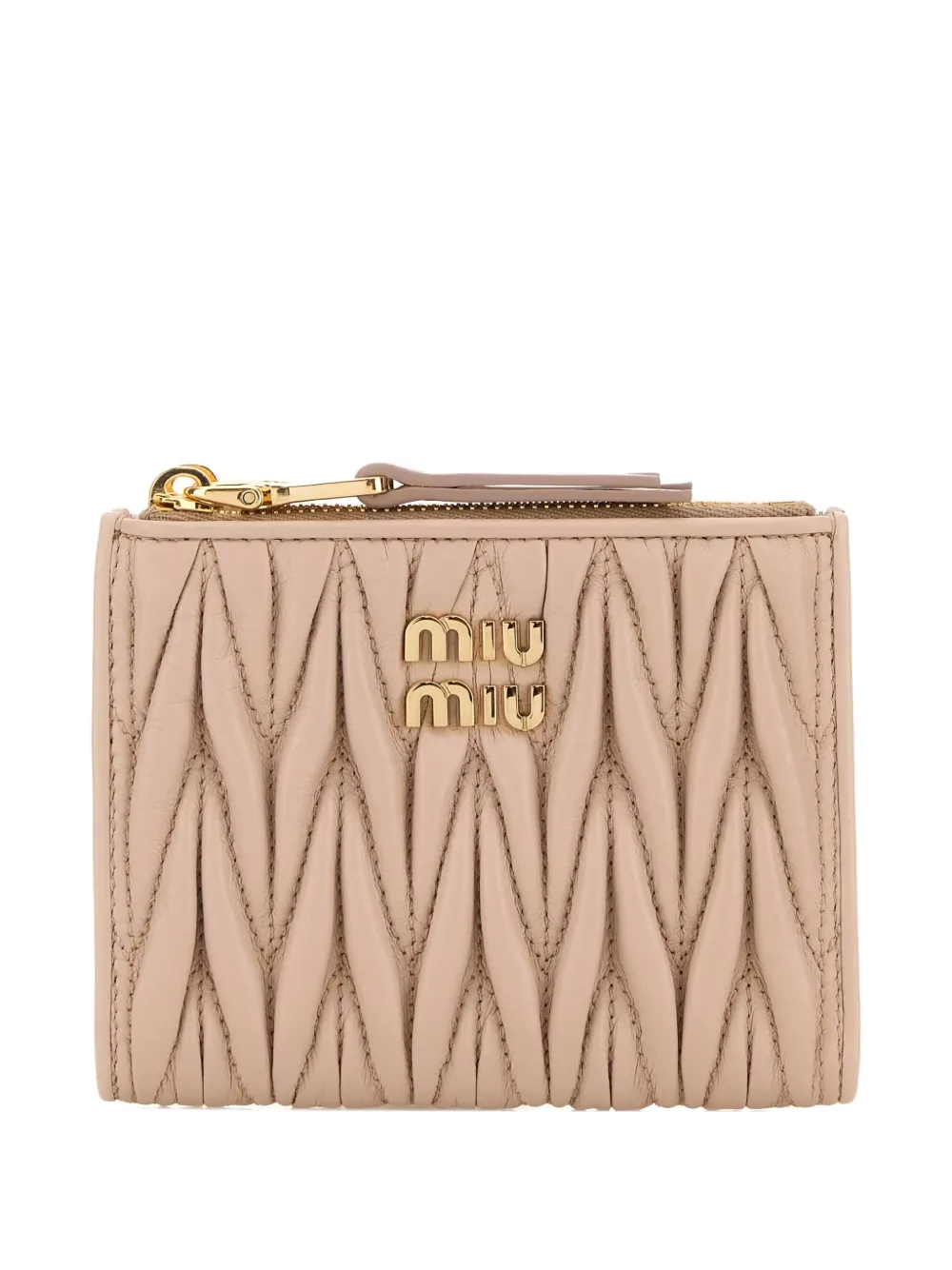 Miu Miu matelassé leather wallet | Neutrals | Image 1