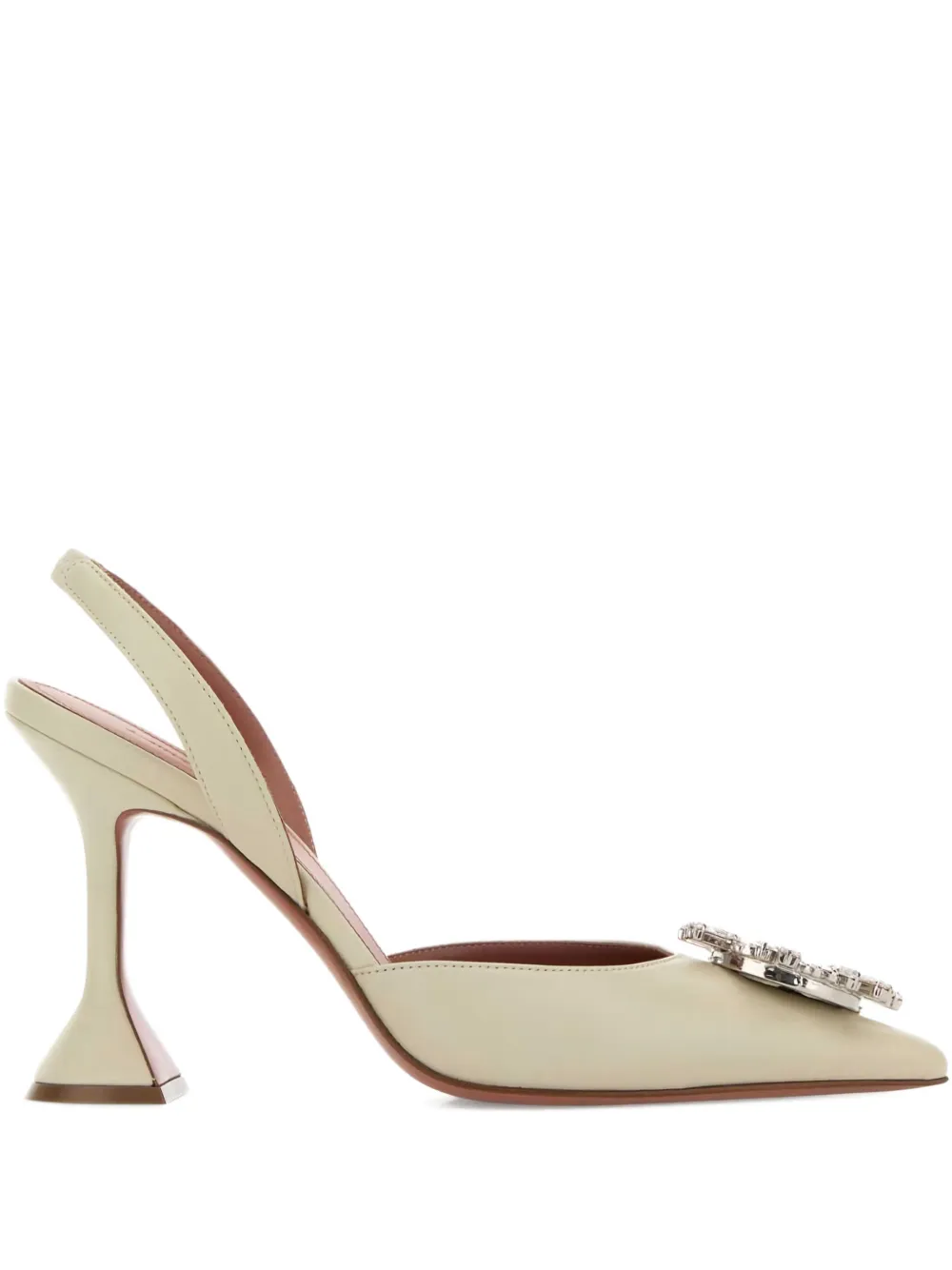 Amina Muaddi Begum embellished leather pumps - ニュートラル Amina Muaddi Begum embellished leather pumps - ニュートラル