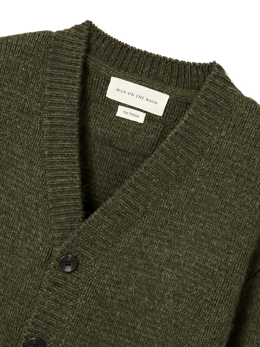 Man On The Boon. Button Pocket Cardigan In Green