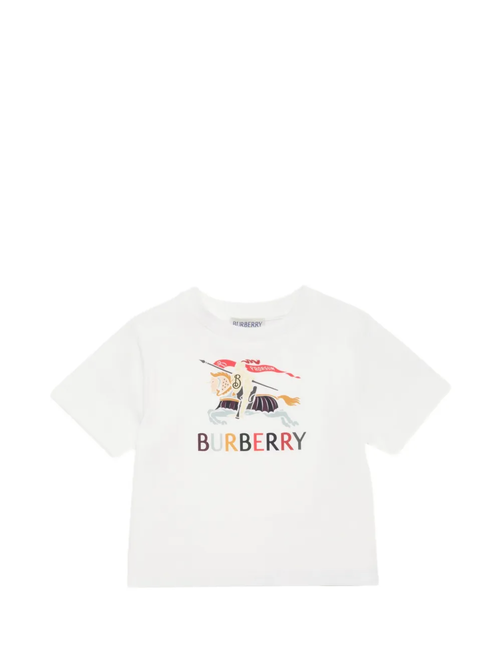Burberry Kids Equestrian Knight-print T-shirt - Bianco