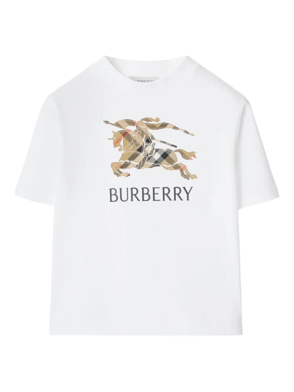 Burberry Kids T-shirt con applicazione EKD - Bianco