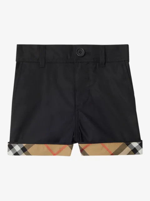 Burberry Kids checked-cuff shorts