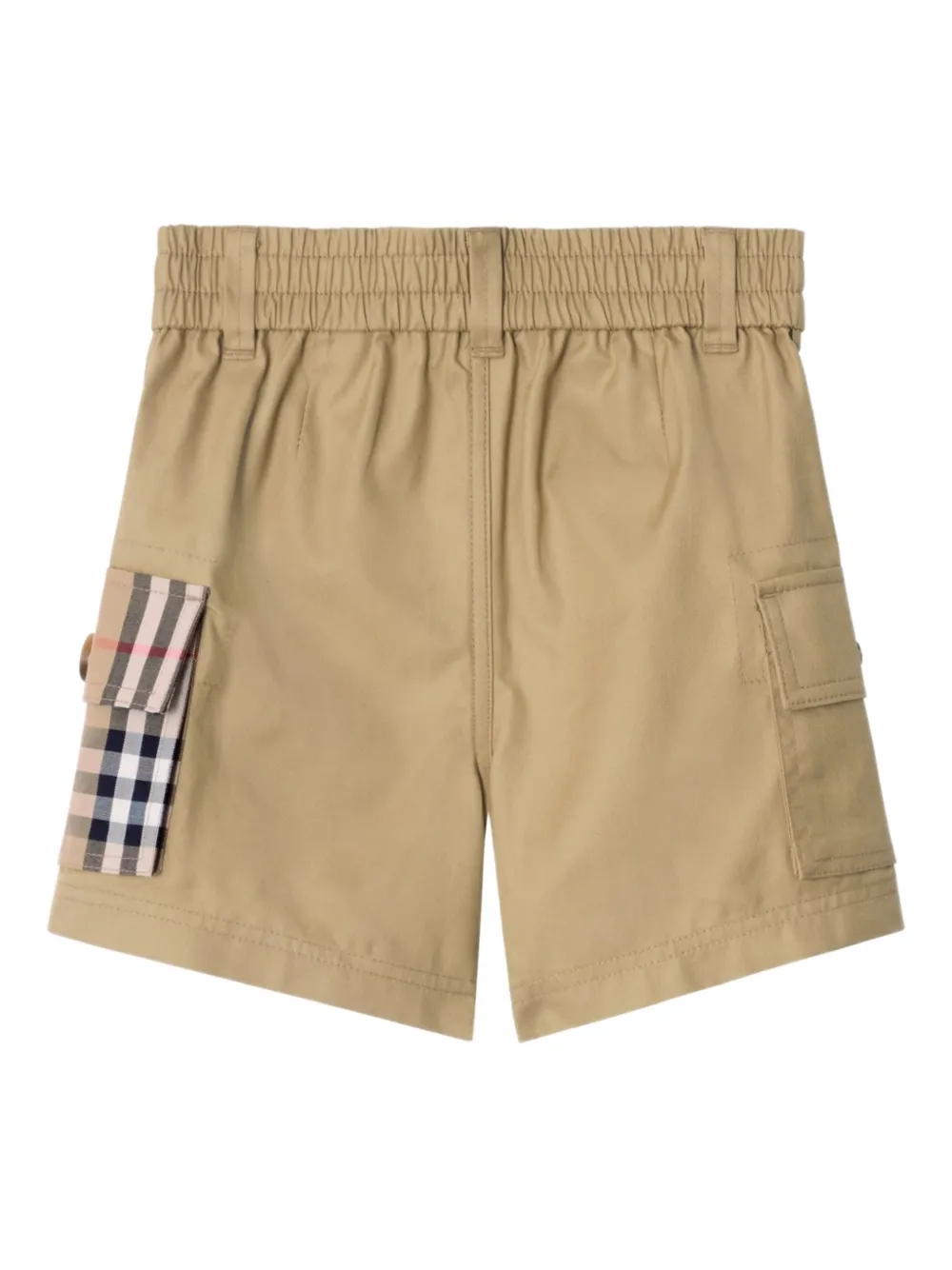 Burberry Kids Geruite katoenen cargo shorts - Beige