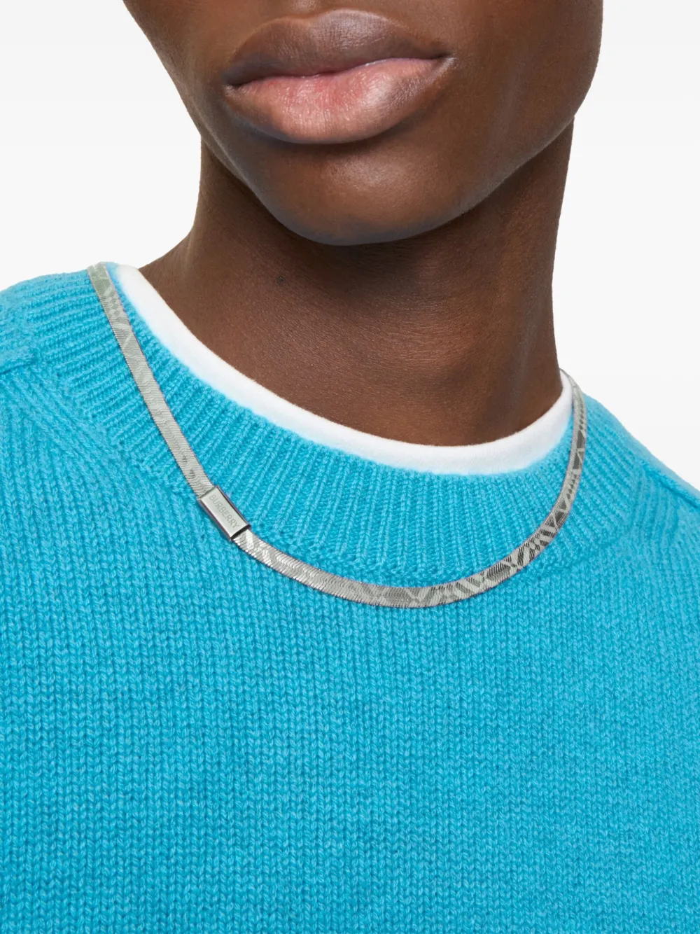 Burberry engraved-check necklace | Image 2