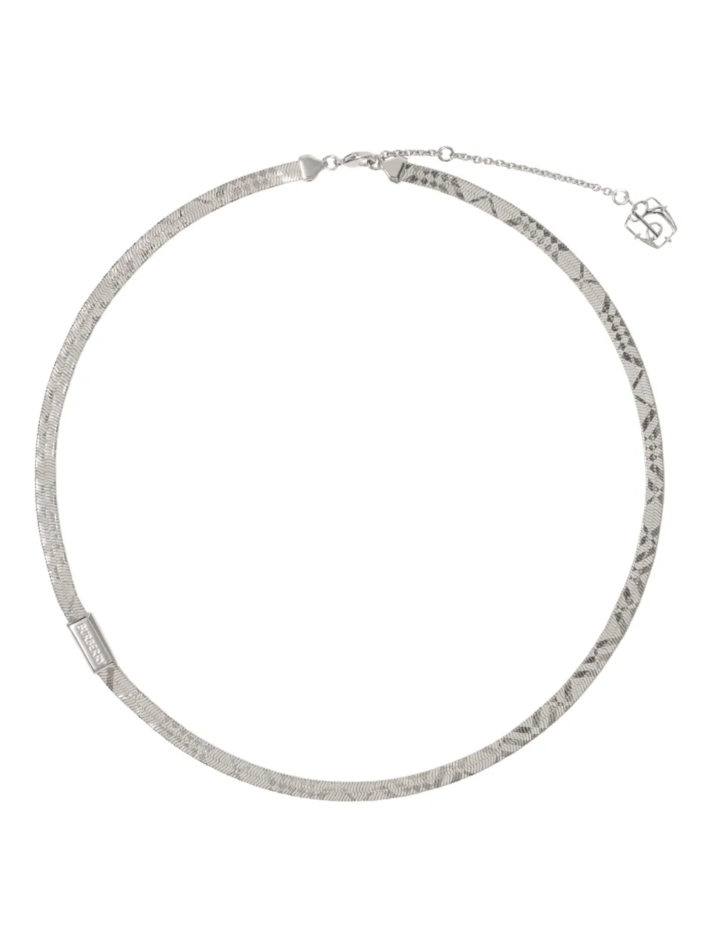 Burberry engraved-check necklace | plateado | Image 1