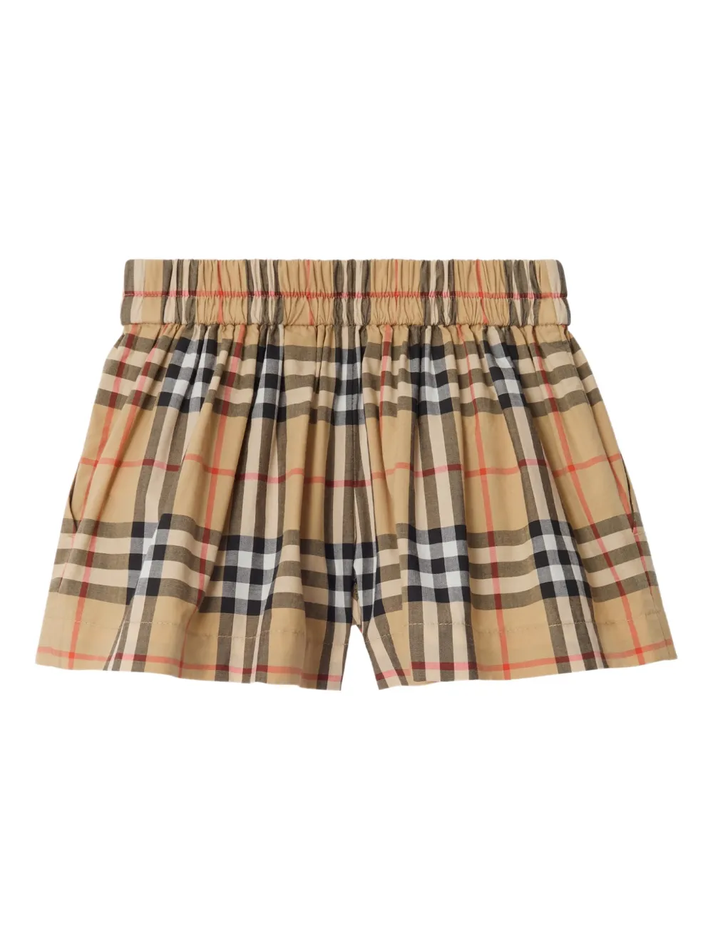 Burberry Kids Shorts a quadri - Toni neutri