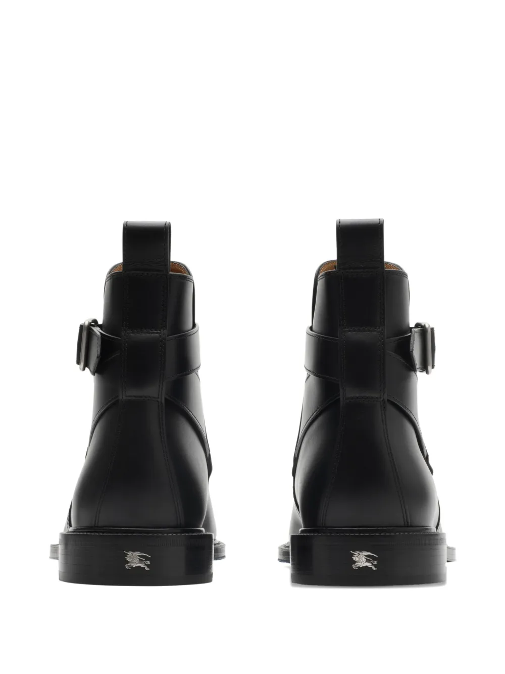 Burberry Buckle Manor leren laarzen Zwart