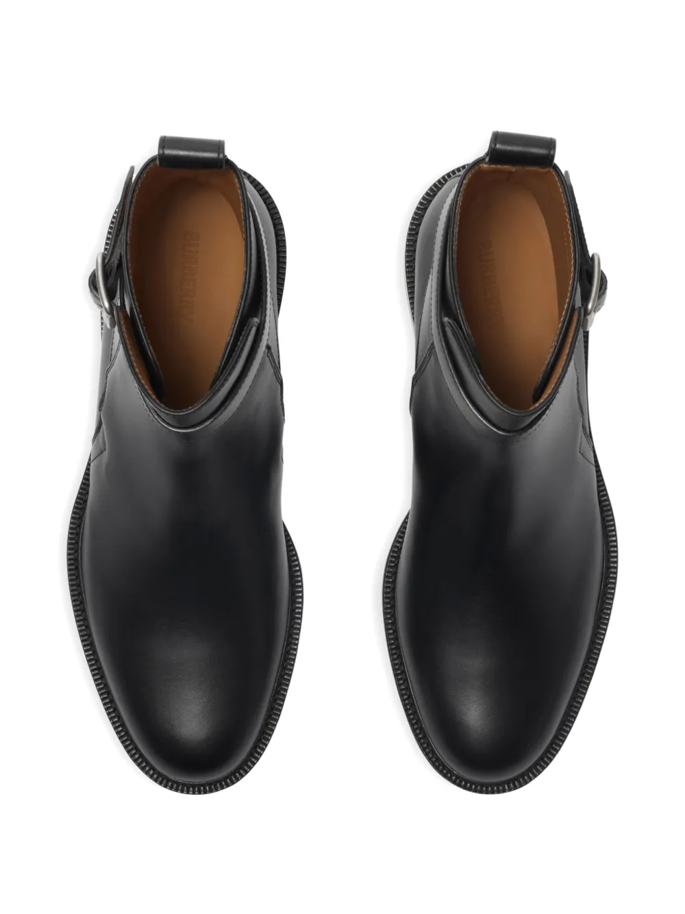 Burberry Buckle Manor leren laarzen Zwart