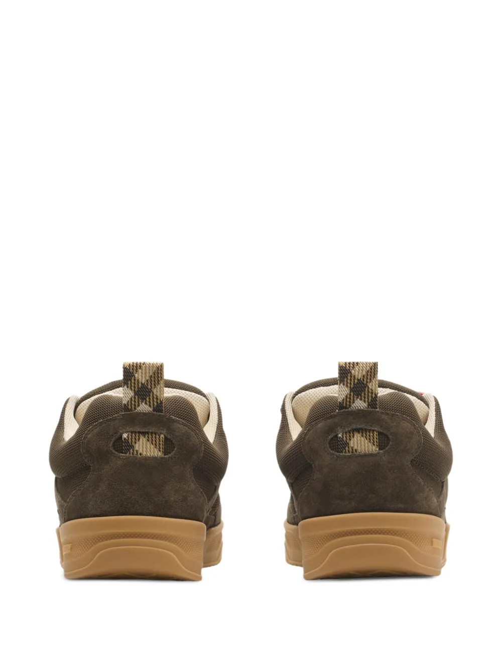 Burberry Equestrian Knight suède sneakers Bruin