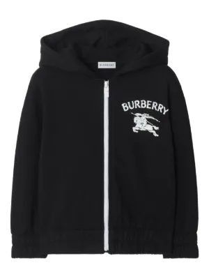 Dolce & Gabbana Kids logo-embroidered Cotton Hoodie | Black | FARFETCH
