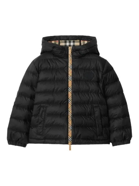 Burberry Kids hooded puffer jacket