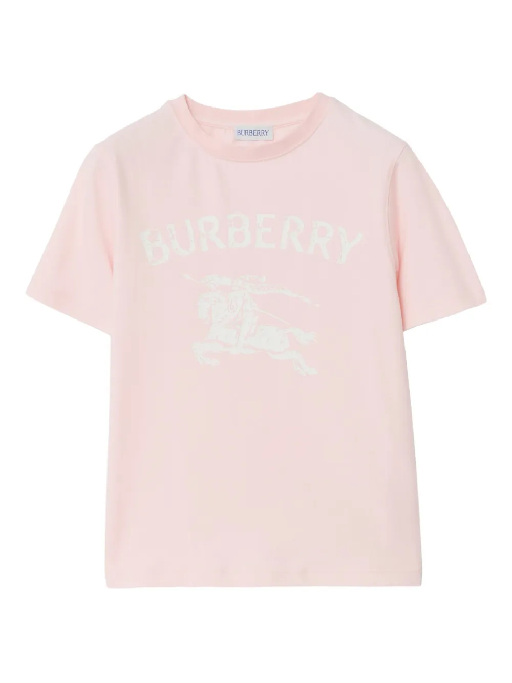 Burberry Kids equestrian knight design cotton t-shirt - Rosa