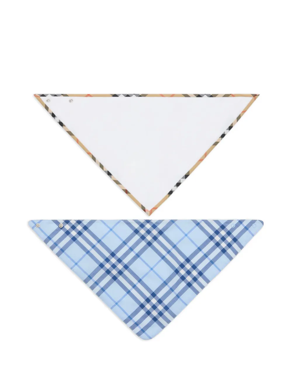 Burberry Kids Kariertes Lätzchen (2er-Set) | Blau | Image 1
