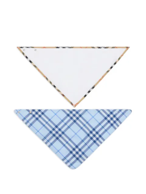 Burberry Kids check bib (pack of two)