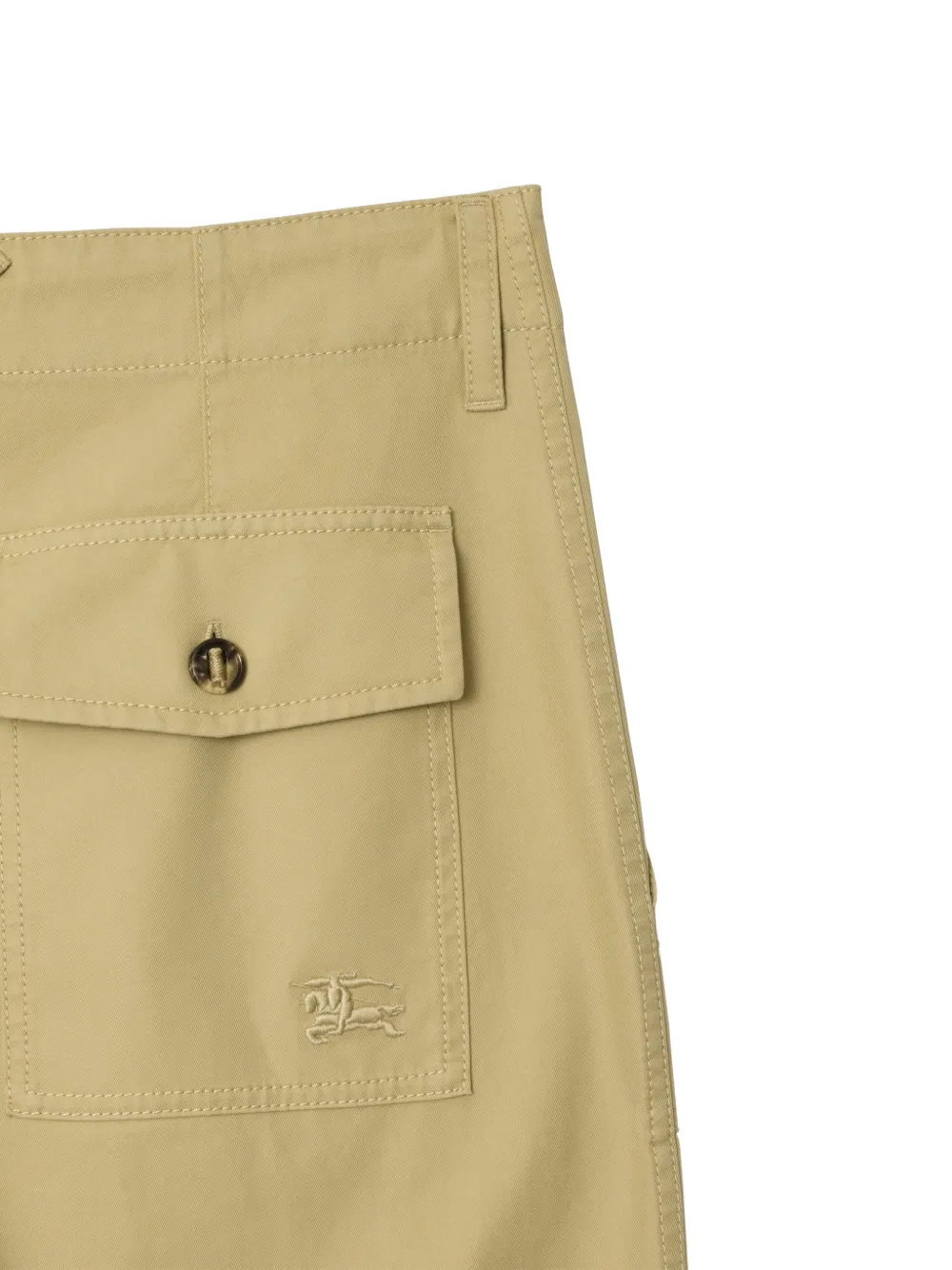 Burberry Broek met geborduurd logo - Beige
