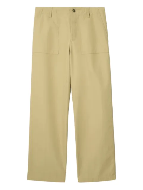 Burberry logo-embroidered trousers