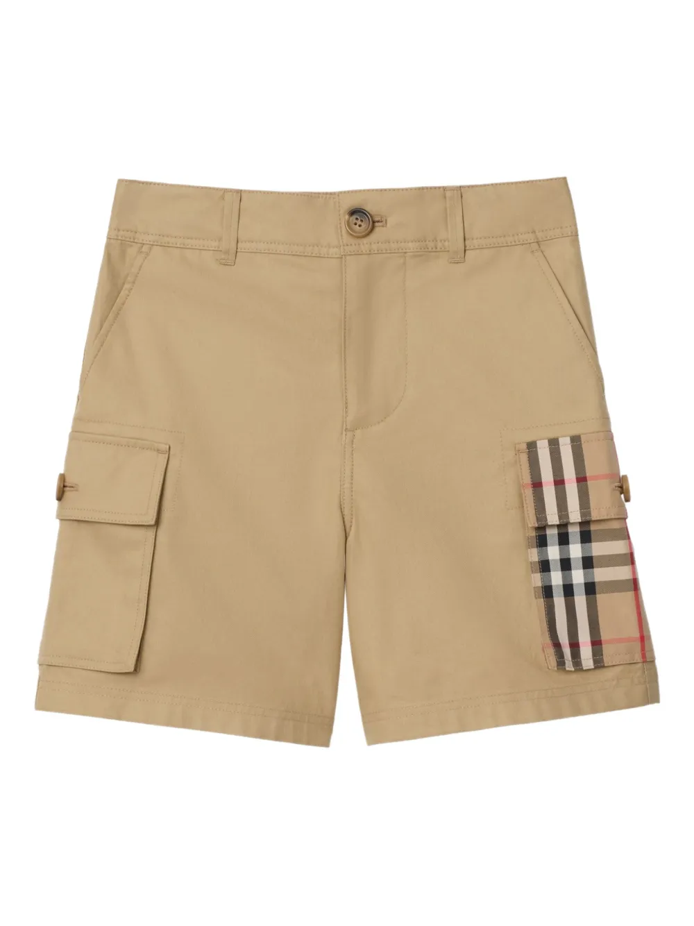 Burberry Kids Cargo corti a quadri - Toni neutri