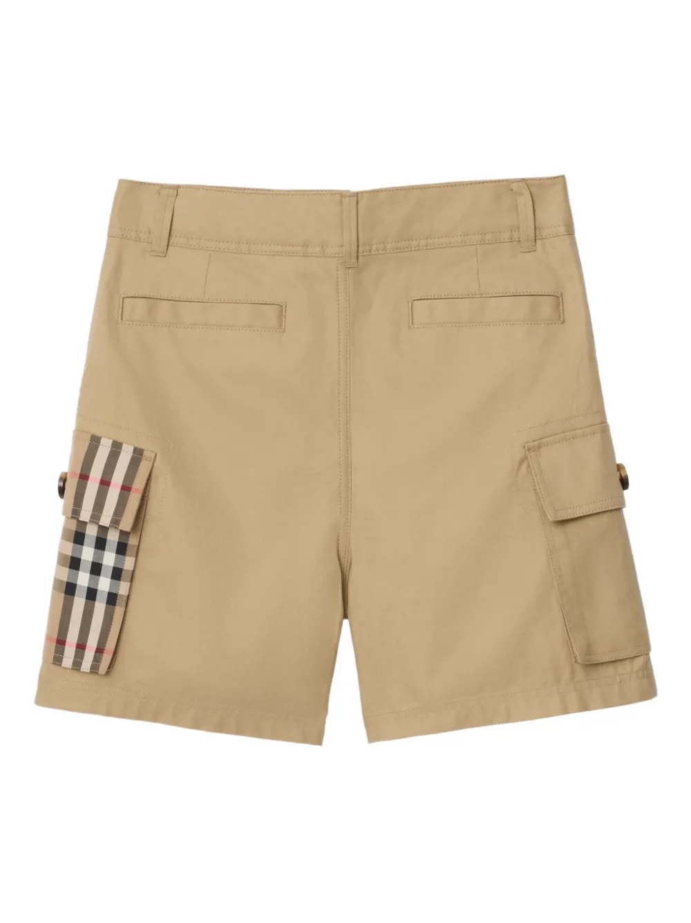  Burberry Kids Check-pocket Cargo Shorts - Neutrals 